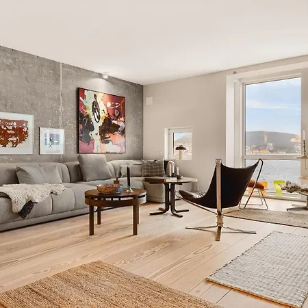 公寓 Dinbnb Lux I At The Exclusive City Fjord Island I Free Parking 卑爾根